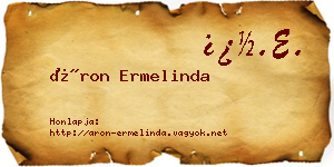 Áron Ermelinda névjegykártya